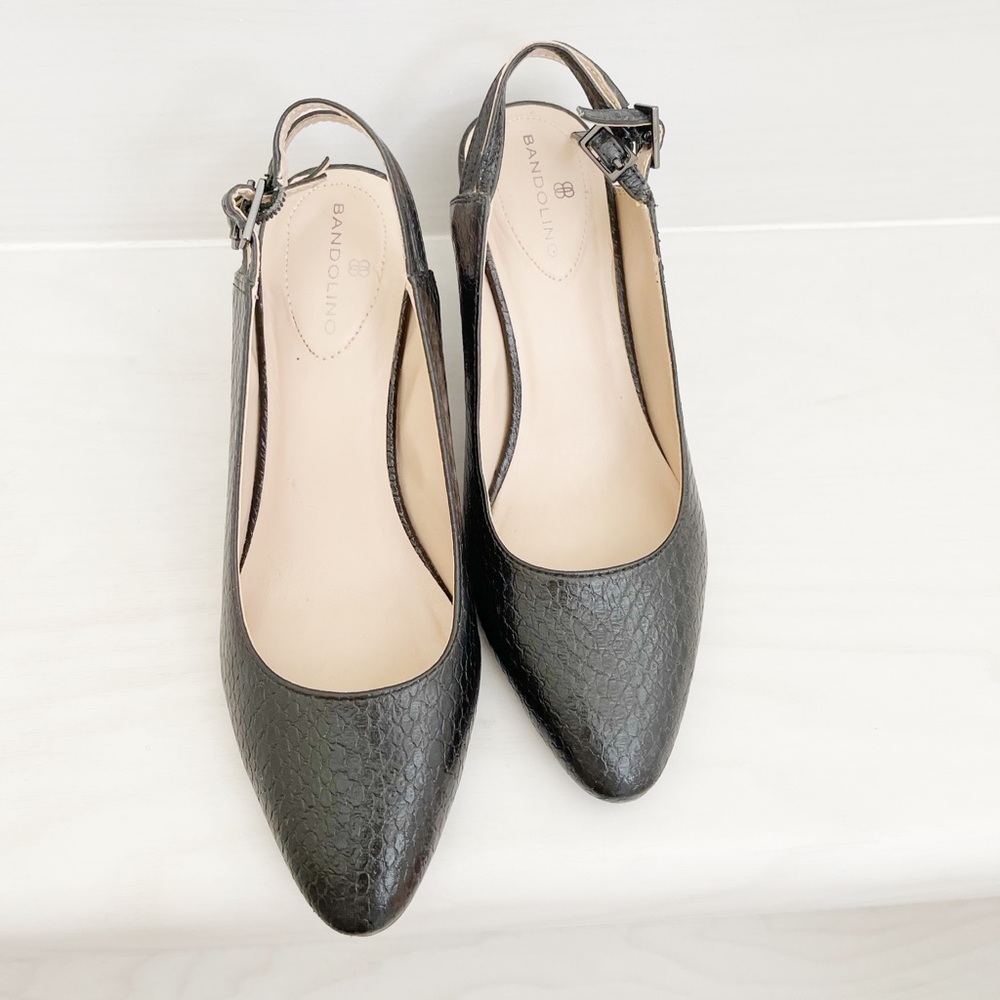 Bandolino Black Pumps | Block Heel | Sling-back